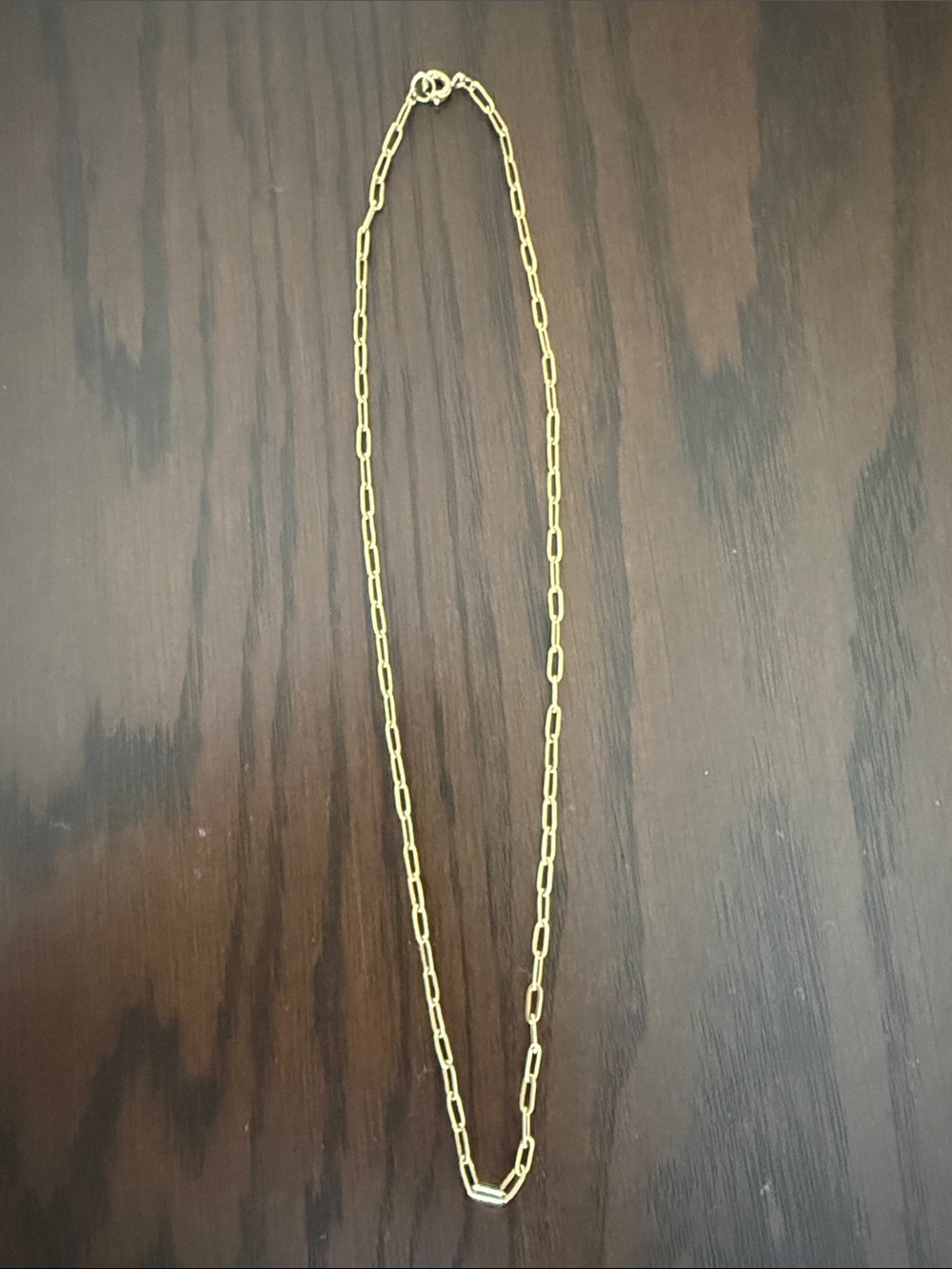 Minimal Gold Paperclip Chain Necklace - Women Jewelry